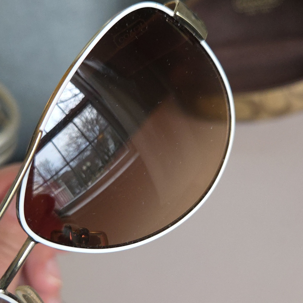 COACH Legacy Stripe Aviator Kristina Sunglaases - Picture 11 of 15